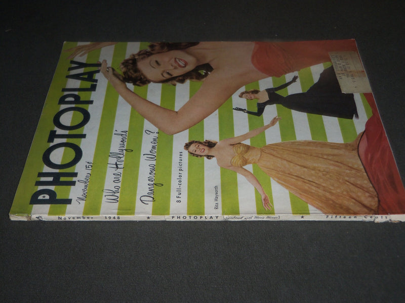1948 NOVEMBER PHOTOPLAY MOVIE MAGAZINE - RITA HAYWORTH COVER - NICE ADS - M 129