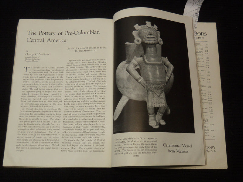 1934 NOVEMBER NATURAL HISTORY MAGAZINE - GREAT PHOTOS - K 2619