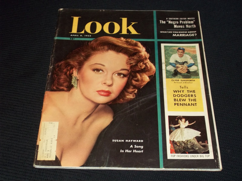 1952 APRIL 8 LOOK MAGAZINE - SUSAN HAYWARD FRONT COVER - E 20379