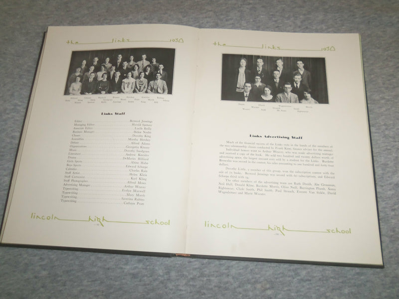 1930 THE LINKS LINCOLN HIGH SCHOOL YEARBOOK - LINCOLN, NEBRASKA - YB 2498