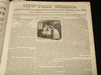 1838-1839 NEW YORK MIRROR AND LADIES GAZETTE BOUND VOLUME - ENGRAVINGS - R 89R