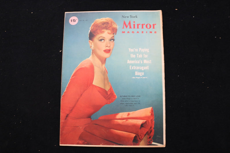 1957 JULY 28 SUNDAY MIRROR MAGAZINE - JANIS PAIGE COVER - E 26274
