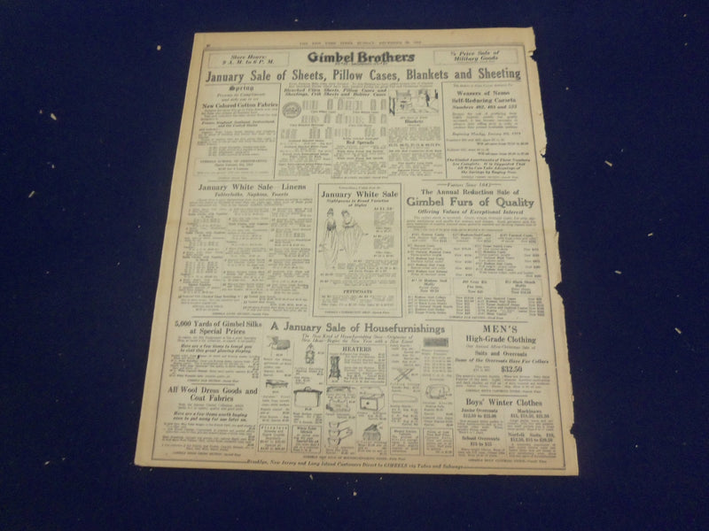 1918 DECEMBER 29 NEW YORK TIMES - LLOYD GEORGE AGREEMENT WITH WILSON - NT 9172