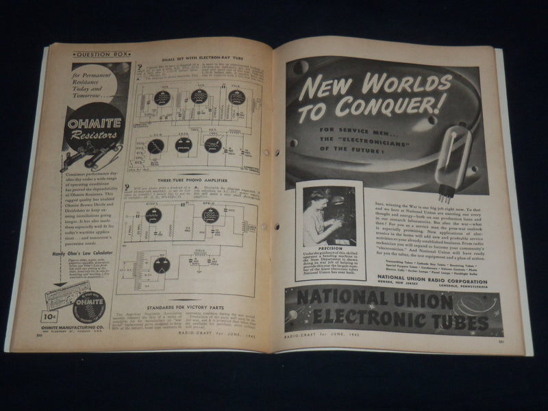 1943 JUNE RADIO CRAFT MAGAZINE - NICE ILLUSTRATIONS - J 9516