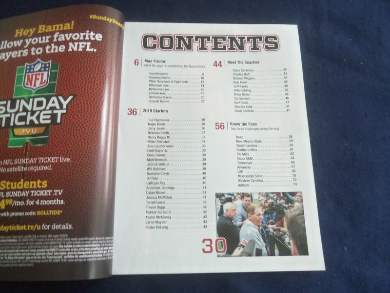 2019 LINDY'S SPORTS MAGAZINE - UNIVERSITY OF ALABAMA - TUA TAGOVAILOA - SP 1220E