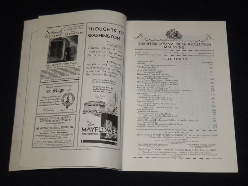 1933-1944 DAUGHTERS OF THE AMERICAN REVOLUTION MAGAZINE LOT OF 28 ISSUES- O 1121
