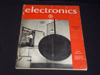 1940 JANUARY ELECTRONICS MAGAZINE - SOUND TEST CHAMBER FRONT COVER - E 6256