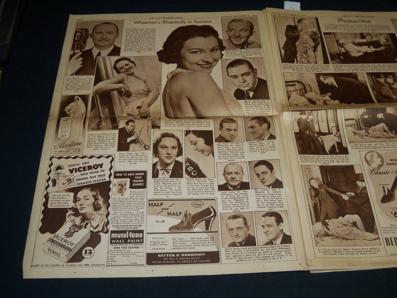 1937 OCT 20 THE PITTSBURGH PRESS SUNDAY ROTO SECTION - THE TRIANGLE - NP 4532