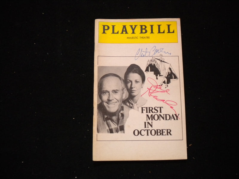 1958 FIRST MONDAY IN OCTOBER PLAYBILL - JANE ALEXANDER SIGNATURE +1 MORE- J 8234