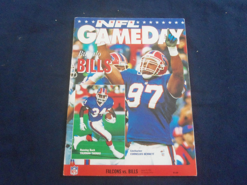 1992 AUGUST 28 NFL GAMEDAY MAGAZINE- ATLANTA FALCONS VS. BUFFALO BILLS- SP 4834B