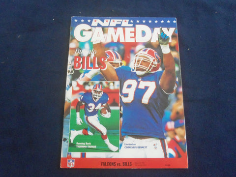 1992 AUGUST 28 NFL GAMEDAY MAGAZINE- ATLANTA FALCONS VS. BUFFALO BILLS- SP 4834B