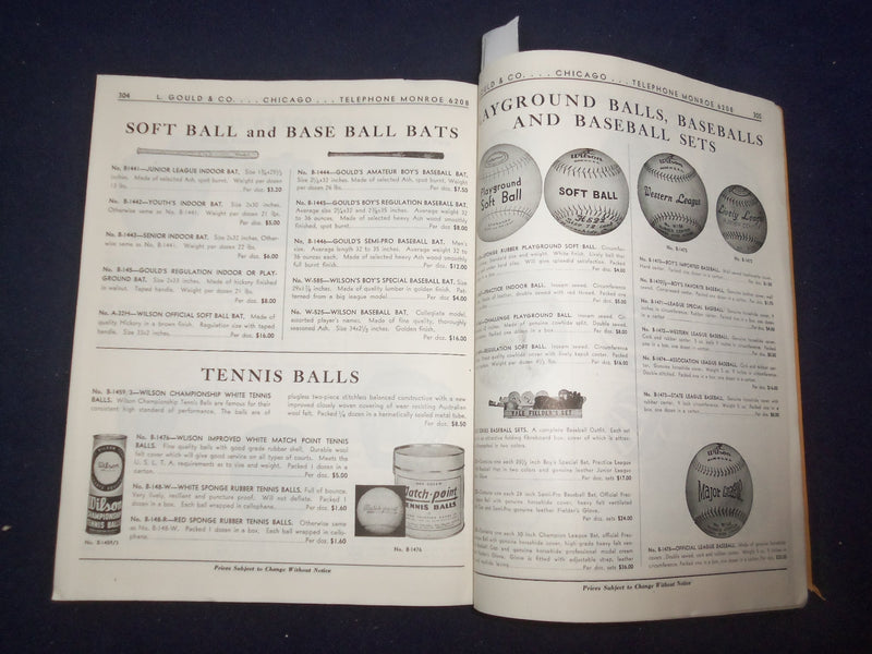 1940-1941 L. GOULD & CO. CATALOG - CHICAGO, ILLINOIS - SINCE 1860 - J 9340