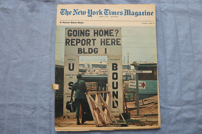 1968 JUNE 9 THE NEW YORK TIMES MAGAZINE - A VIET VET STARTS HOME COVER - NP 8469