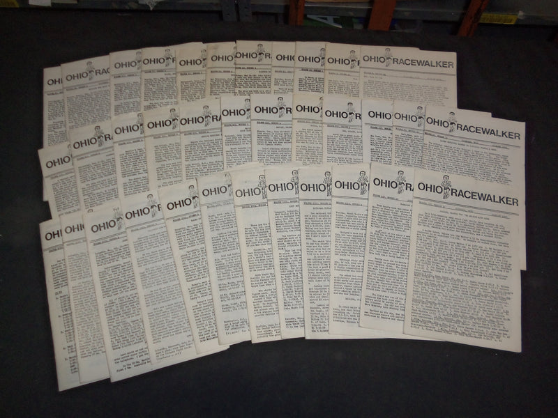 1972-1991 OHIO RACEWALKER NEWSLETTER MAGAZINE - LOT OF 223 - O 2910