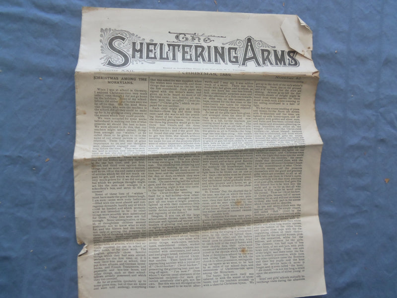 1889 THE SHELTERING ARMS NEWSPAPER - LOT OF 21 - #S 22-42 - NP 8424