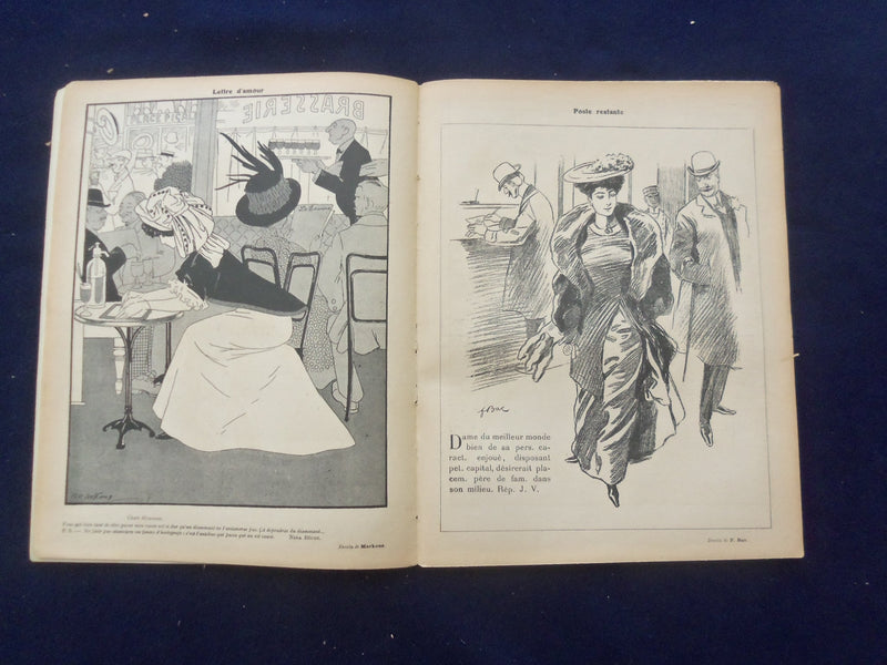 1908 SEP 19 LE SOURIRE MAGAZINE - ILLUSTRATED COMEDY - FRENCH TEXT - SP 4867O