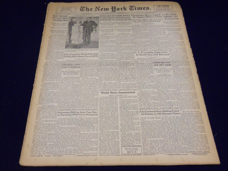 1951 NOV 5 NEW YORK TIMES - EISENHOWER MET IN CAPITAL BY MILITARY CHIEF- NT 2264