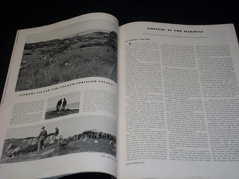 1933 DECEMBER THE SPORTSMAN MAGAZINE NICE COVER & INSIDE SPORTS - E 4286