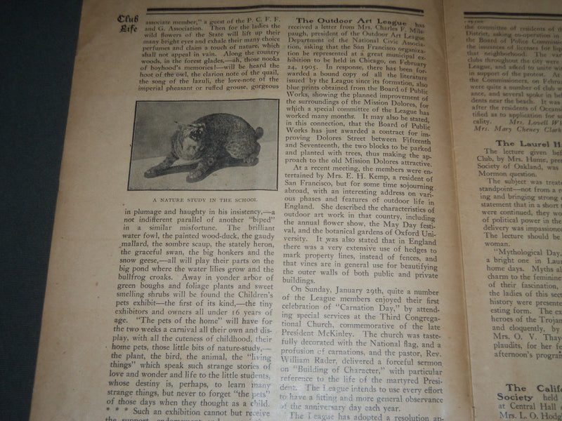 1905 MARCH CLUB LIFE WOMAN'S GUILD MAGAZINE - J. H. GILMOUR COVER - J 2578