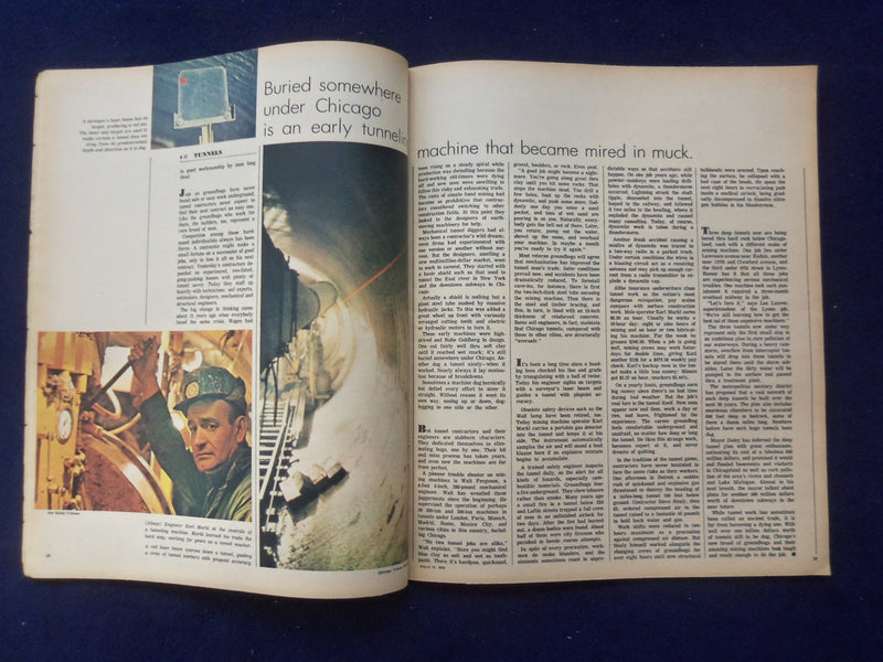 1970 MARCH 15 CHICAGO TRIBUNE MAGAZINE SECTION - CHICAGO'S TUNNEL KINGS- NP 6403