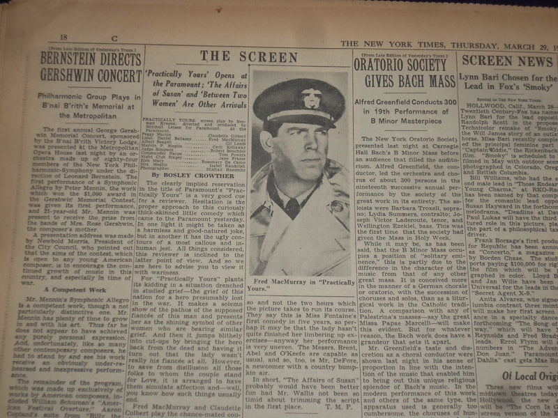 1945 MARCH 29 NEW YORK TIMES - 1ST AND 3D ARMIES DRIVE TOWARD LEIPZIG - NP 6680