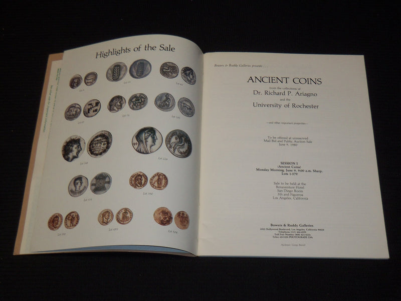 1979-1982 BOWERS AND RUDDY COIN AUCTION SALE CATALOGS LOT OF 13 - O 3239L