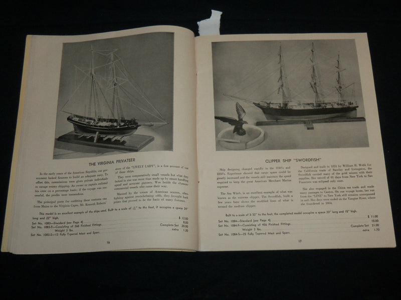 1951 MARINE MODEL CO. CATALOG - NEW YORK - THE SLAVER - J 6629