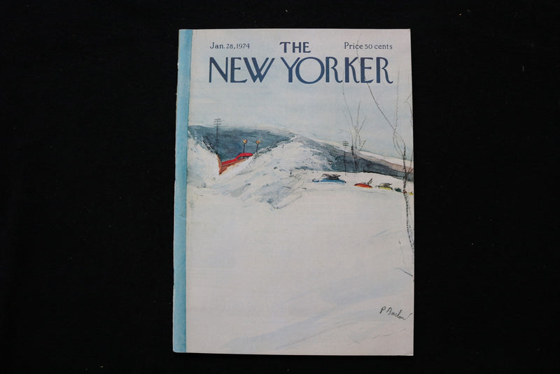 1974 JANUARY 28 NEW YORKER MAGAZINE - GREAT ILLUSTRATED COVER - NY 2898