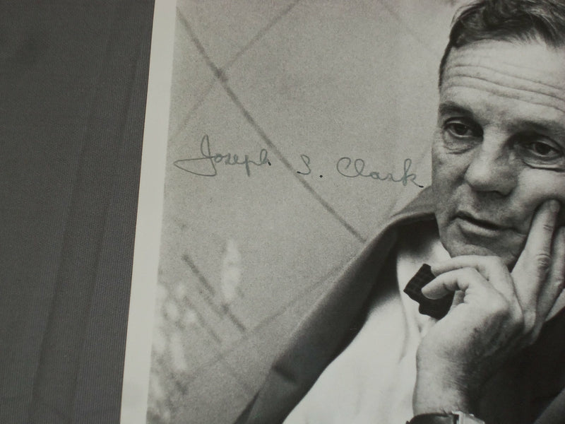 PENNSYLVANIA SENATOR JOSEPH S. CLARK 8 X 10 AUTOGRAPHED PHOTO - J 4070