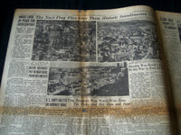 1940 APRIL 10 PHILADELPHIA RECORD NEWSPAPER - GREAT SEA BATTLE RAGES - NT 7248