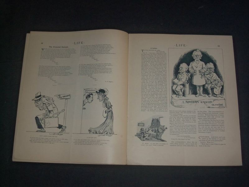 1905 JANUARY 12 LIFE MAGAZINE - NICE ILLUSTRATIONS, ADS & STORIES - B 6212
