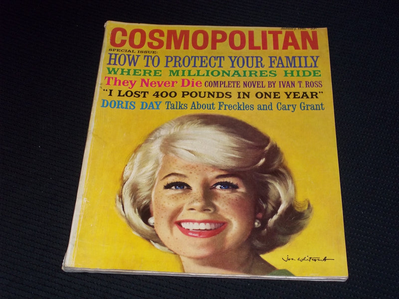 1962 JANUARY COSMOPOLITAN MAGAZINE - DORIS DAY FRONT COVER - E 13980