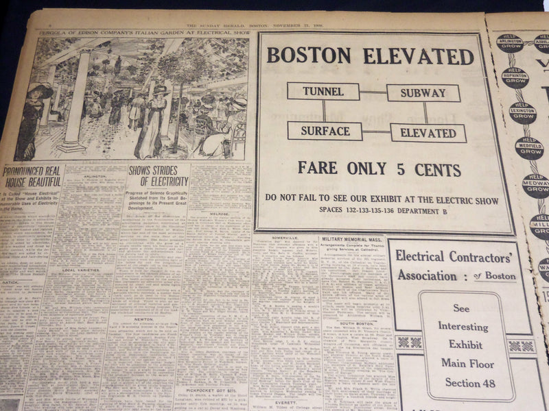 1909 NOV 21 THE BOSTON HERALD - COURT DECLARES STANDARD OIL CO. ILLEGAL - BH 394