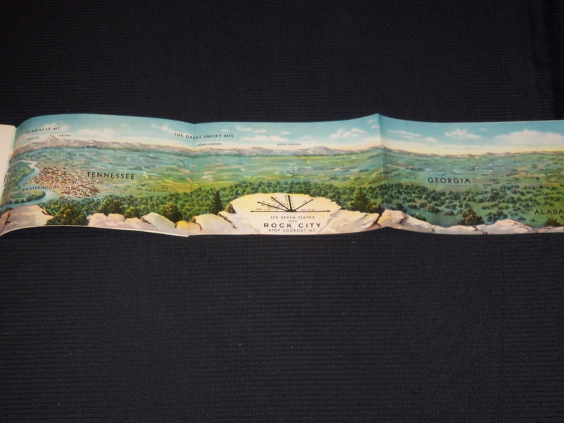1930's ROCK CITY GARDENS LOOKOUT MOUNTAIN VIEW BOOK- TENNESSEE - J 7909