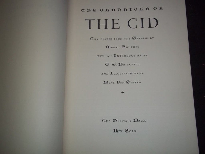 1958 THE CHRONICLE OF THE CID BY ROBERT SOUTHEY WITH SLIP CASE - KD 729M