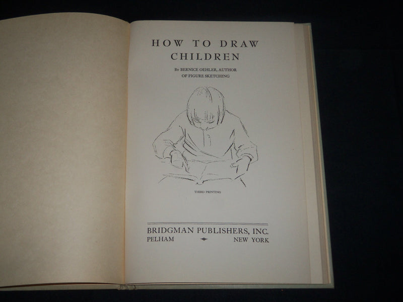 1944 HOW TO DRAW CHILDREN BY BERNICE OEHLER HARDCOVER BOOK - KD 5263