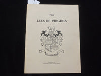 1967 THE LEES OF VIRGINIA SOFTCOVER BOOK - SOCIETY OF LEES OF VIRGINIA - J 9839