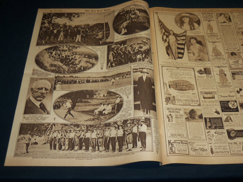 1917 AUGUST 5 NEW YORK TIMES ROTO PICTURE SECTION - GENERAL PERSHING - NT 8995
