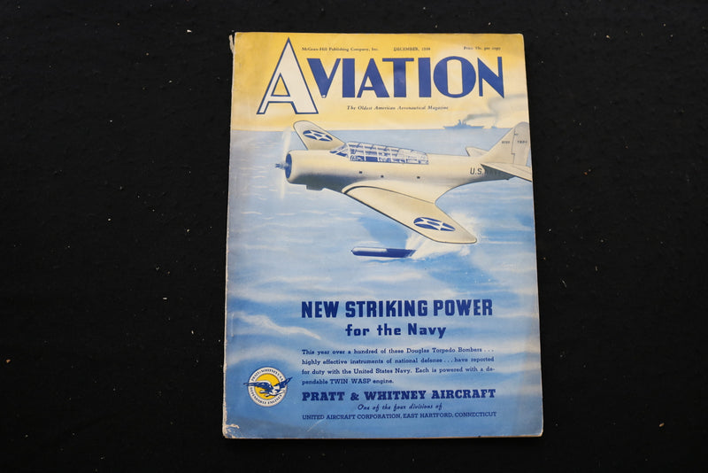 1938 DECEMBER AVIATION MAGAZINE - NEW STRIKING POWER COVER - SP 2616Q