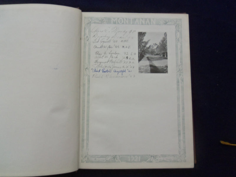 1921 MONTANAN MONTANA STATE UNIVERSITY YEARBOOK - BOZEMAN, MONTANA - YB 3083
