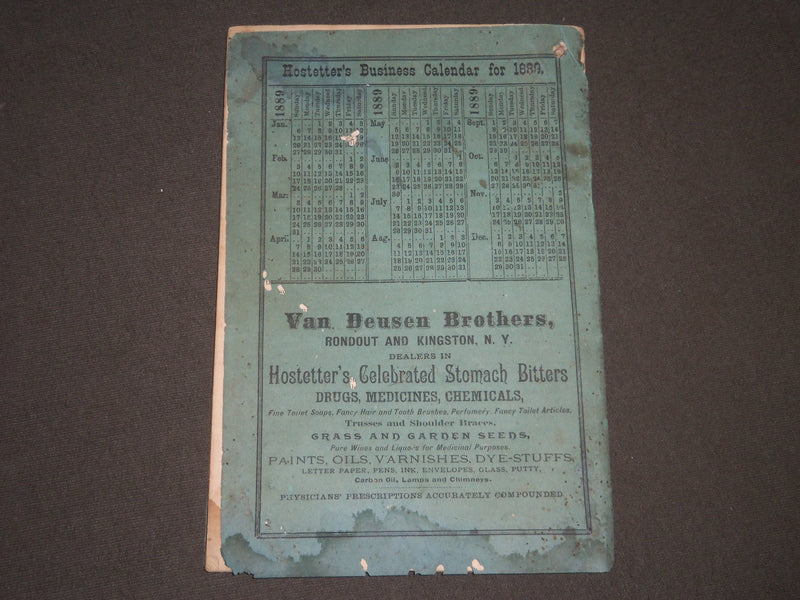 1889 HOSTETTER'S ILLUSTRATED UNITED STATES ALMANAC - SOFTCOVER - H 710