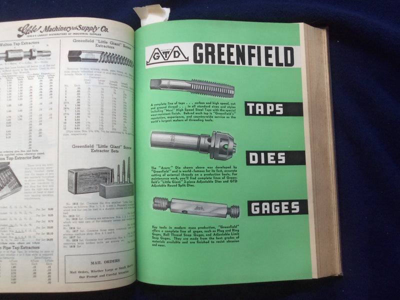 1949 GLOBE MACHINERY AND SUPPLY CO. HARDCOVER CATALOG NO. 50 - IOWA - R 98H
