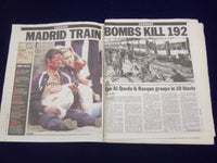 2004 MADRID TRAIN BOMB NEWSPAPER LOT OF 2 - GREAT COVERAGE & PHOTOS - NP 1872