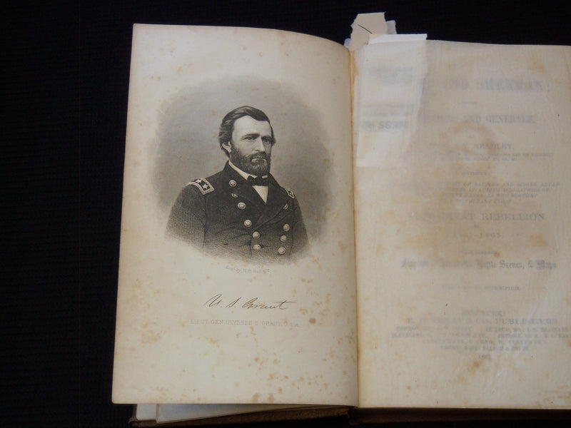1866 GRANT AND SHERMAN THEIR CAMPAIGNS AND GENERALS VOLUME BY HEADLEY - KD 7867