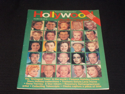 1980 DECEMBER HOLLYWOOD STUDIO MAGAZINE - HOLIDAY MEMORIES FRONT COVER - E 3518
