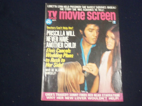 1974 OCTOBER TV AND MOVIE SCREEN MAGAZINE - ELVIS PRESLEY - PHOTOS - ST 5850