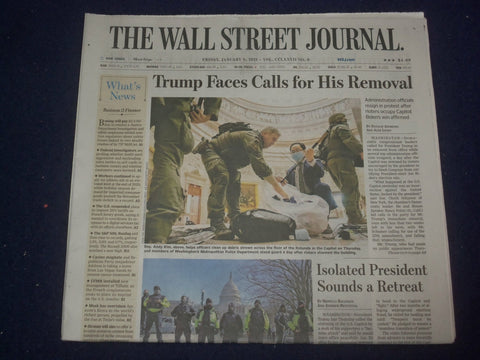 2021 JANUARY 8 THE WALL STREET JOURNAL - TRUMP FACES CALLS FOR HIS REMOVAL