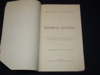 1873 A HISTORICAL DISCOURSE BOOK - LOWELL MASSACHUETTS - J 7986