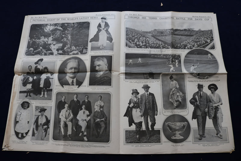 1914 AUGUST 23 NEW YORK TIMES PICTURE SECTION - BELGIAN BATTLE FLAGS - NP 8881