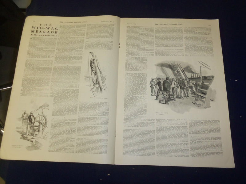 1899 JUNE 10 THE SATURDAY EVENING POST MAGAZINE - NICE ILLUSTRATIONS - B 6706